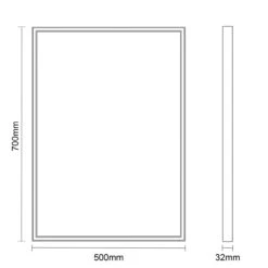 Ariel 500mm X 700mm Illuminated LED Mirror -Luxury Bathroom Shop ariel 500mm x 700mm illuminated led mirror line drawing 89281.1652443956
