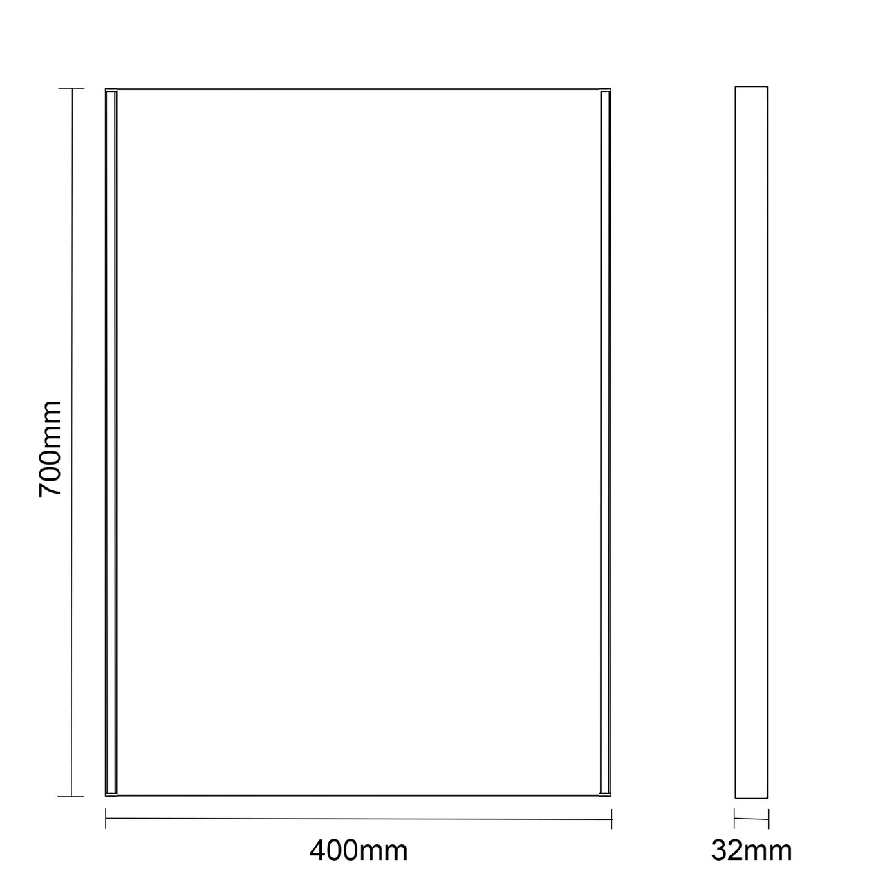 Athena 400mm X 700mm Illuminated LED Mirror With Clock 6 Athena 400mm X 700mm Illuminated LED Mirror With Clock - Image 4