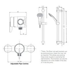 Bristan Sonique 2 Thermostatic Surface Mounted Shower With Adjustable Riser (Chrome) - SOQ2SHXARC 9 Bristan Sonique 2 Thermostatic Surface Mounted Shower With Adjustable Riser (Chrome) - SOQ2SHXARC -Luxury Bathroom Shop bristan sonique 2 thermostatic surface mounted shower with adjustable riser chrome soq2shxarc 2