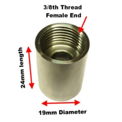 Byretech Steel Female-to-female Shower Hose Converter, 15mm To 3/8 Inch - BYSHC02 -Luxury Bathroom Shop byretech steel female to female shower hose converter 15mm to 3 8 inch byshc02 4