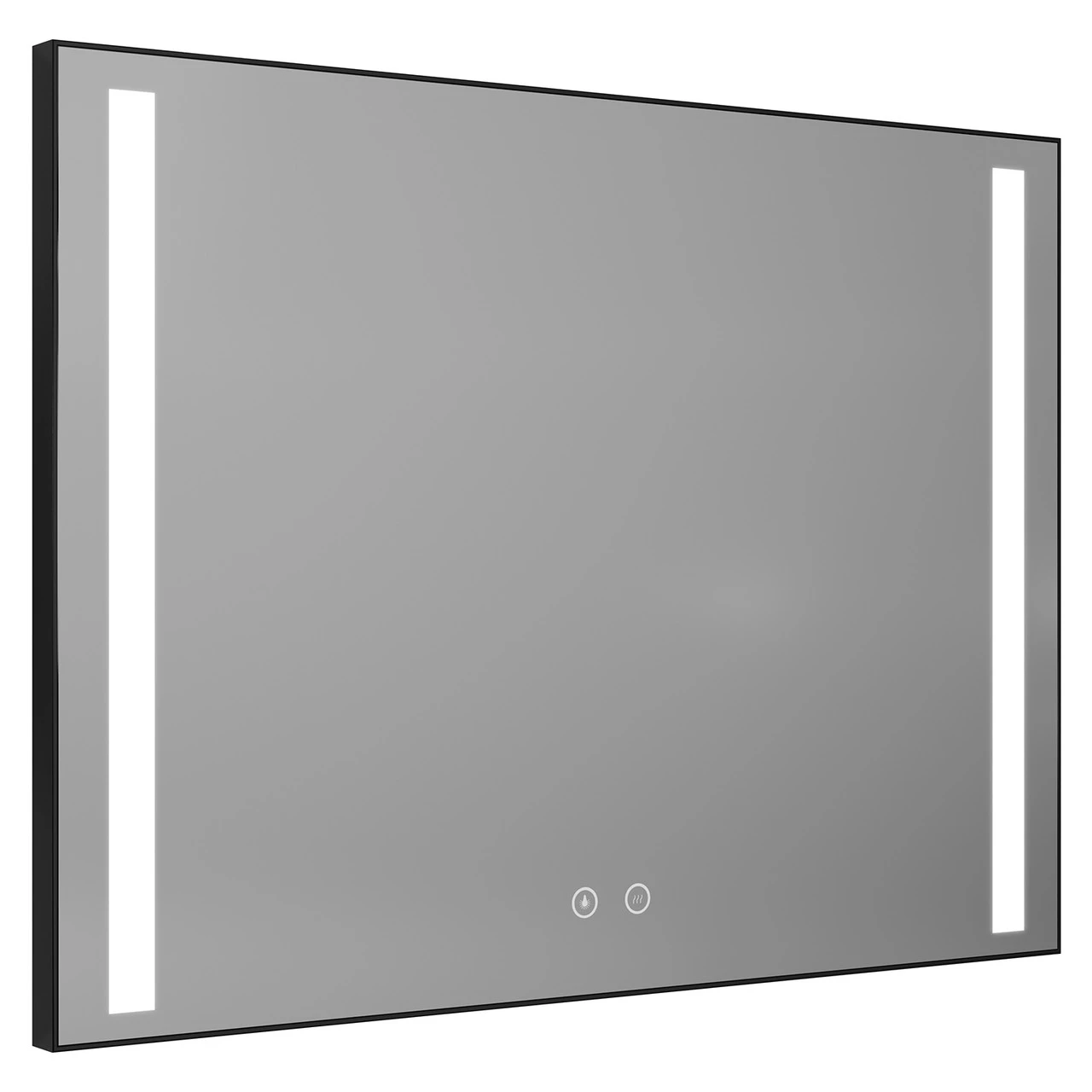 Colore Black Aluminium Framed 800mm X 600mm Illuminated LED Mirror With Demister - Image 3