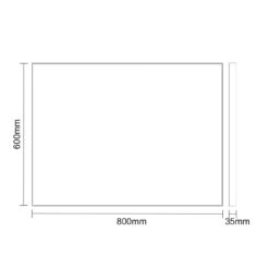 Colore Black Aluminium Framed 800mm X 600mm Illuminated LED Mirror With Demister -Luxury Bathroom Shop colore black aluminium framed 800mm x 600mm illuminated led mirror with demister line side 84322.1658132911