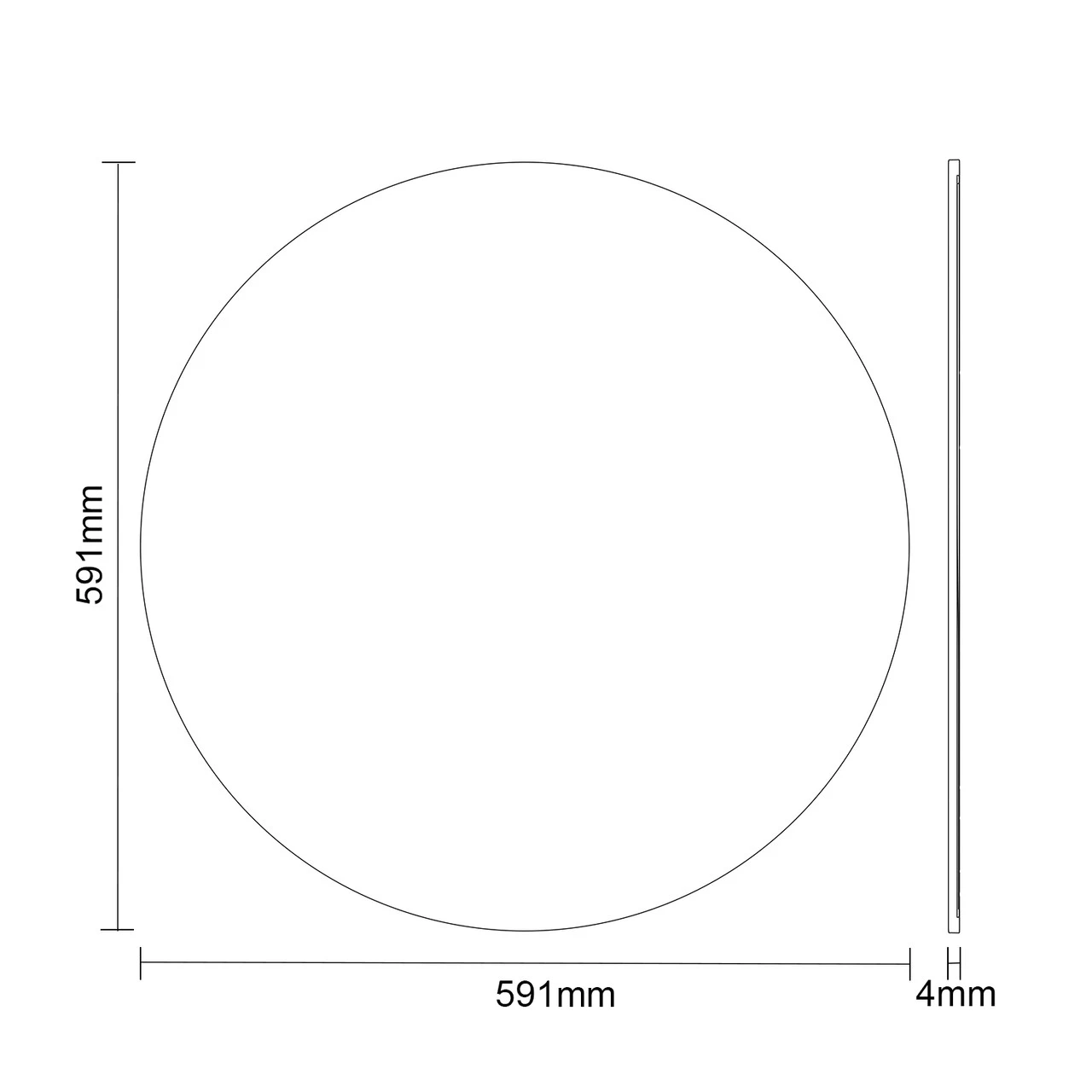 Colore Gunmetal Grey 591mm Round Mirror - Image 4