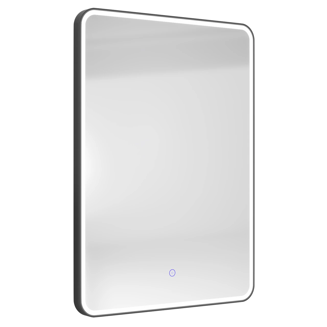 Colore Matt Black 500mm X 700mm Illuminated LED Mirror With Demister - Image 3