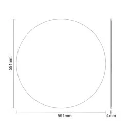 Colore Matt Black 591mm Round Mirror -Luxury Bathroom Shop colore matt black 591mm round mirror line side 52470.1658132916