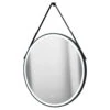 Colore Matt Black Frame With Black Strap 800mm Round Illuminated LED Mirror With Demister And Touch Sensor 2 Colore Matt Black Frame With Black Strap 800mm Round Illuminated LED Mirror With Demister And Touch Sensor -Luxury Bathroom Shop colore matt black frame with black strap 800mm round illuminated led mirror with demister and touch sensor right 35349.1668443418