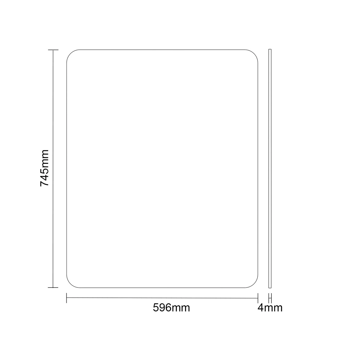 Colore Polished Chrome 596mm X 745mm Mirror 6 Colore Polished Chrome 596mm X 745mm Mirror - Image 4