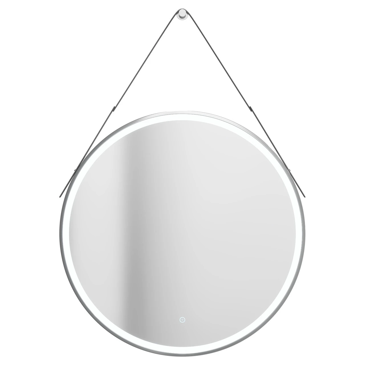 Colore Polished Chrome Frame With Grey Strap 800mm Round Illuminated LED Mirror With Demister And Touch Sensor 4 Colore Polished Chrome Frame With Grey Strap 800mm Round Illuminated LED Mirror With Demister And Touch Sensor - Image 2