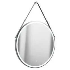 Colore Polished Chrome Frame With Grey Strap 800mm Round Illuminated LED Mirror With Demister And Touch Sensor 10 Colore Polished Chrome Frame With Grey Strap 800mm Round Illuminated LED Mirror With Demister And Touch Sensor -Luxury Bathroom Shop colore polished chrome frame with grey strap 800mm round illuminated led mirror with demister and touch sensor left 57352.1668443935