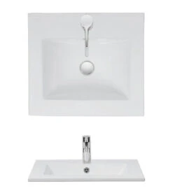 Crosswater Glide Ii Basin Ceramic 500 White With Overflow - De0002scw+