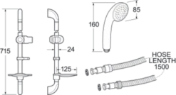 Deva Single Function Shower Kit Chrome KITS01 -Luxury Bathroom Shop deva single function shower kit chrome kits01