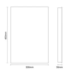 Egeria 300mm X 450mm Battery Operated Illuminated 10 LED Mirror -Luxury Bathroom Shop egeria 300mm x 450mm battery operated illuminated 10 led mirror line side 85731.1652444634