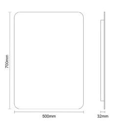 Fortuna 500mm X 700mm Illuminated LED Mirror With Demister 9 Fortuna 500mm X 700mm Illuminated LED Mirror With Demister -Luxury Bathroom Shop fortuna 500mm x 700mm illuminated led mirror with demister line side 88940.1652444450