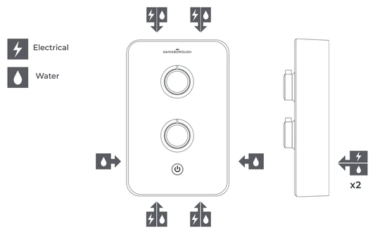 Gainsborough Slim Duo Electric Shower (Titamium Grey) 8.5kw - GSDTG85 10 Gainsborough Slim Duo Electric Shower (Titamium Grey) 8.5kw - GSDTG85 - Image 8