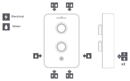 Gainsborough Slim Duo Electric Shower (Titamium Grey) 9.5kw - GSDTG95 10 Gainsborough Slim Duo Electric Shower (Titamium Grey) 9.5kw - GSDTG95 - Image 8