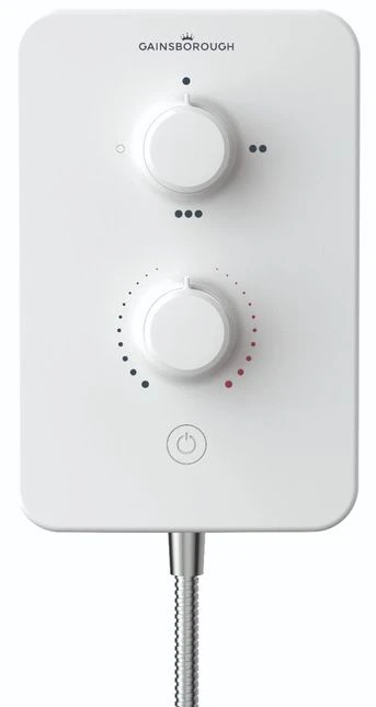 Gainsborough Slim Duo Electric Shower (White) 10.5kw - GSD105 4 Gainsborough Slim Duo Electric Shower (White) 10.5kw - GSD105 - Image 2