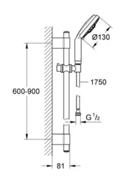 Grohe Rainshower Set 900 Cosmo 130 28762000