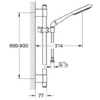 Grohe Rsh Icon Rail Set 900Mm Flex 27277000 -Luxury Bathroom Shop grohe rsh icon rail set 900mm flex 27277000 spare part 1