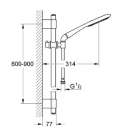 Grohe Rsh Icon Rail Set 900Mm Flex 27277000