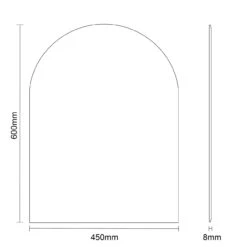 Hampton 450mm X 600mm Arched Mirror -Luxury Bathroom Shop hampton 450mm x 600mm arched mirror line side 68373.1652444518