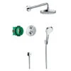 Hansgrohe Croma Select S With Ecostat 2 Way Thermostatic Mixer - 27295000 -Luxury Bathroom Shop hansgrohe croma select s with ecostat 2 way thermostatic mixer 27295000