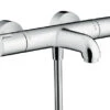 Hansgrohe Ecostat 1001Cl Exposed Thermostatic Bath/Shower Mixer (Chrome) - 13201000 -Luxury Bathroom Shop hansgrohe ecostat 1001cl exposed thermostatic bath shower mixer chrome 13201000 1