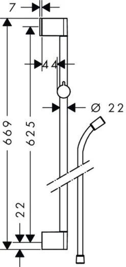 Hansgrohe Unica'croma 650Mm Isiflex B 1600Mm Rail Kit - 26503000 5 Hansgrohe Unica'croma 650Mm Isiflex B 1600Mm Rail Kit - 26503000 -Luxury Bathroom Shop hansgrohe unica croma 650mm isiflex b 1600mm rail kit 26503000 1