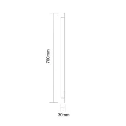 Hora 500mm X 700mm Illuminated LED Mirror With Demister -Luxury Bathroom Shop hora 500mm x 700mm illuminated led mirror with demister line side 78561.1652444740