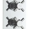 Hudson Reed Kristal Twin Conc Thermo Valve Rec Plate - Kri3210 -Luxury Bathroom Shop hudson reed kristal twin conc thermo valve rec plate kri3210 1