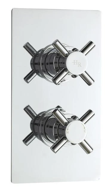 Hudson Reed Kristal Twin Conc Thermo Valve Rec Plate - Kri3210 3 Hudson Reed Kristal Twin Conc Thermo Valve Rec Plate - Kri3210