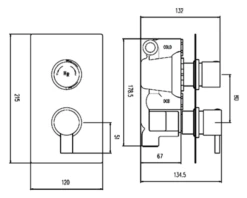 Hudson Reed Kristal Twin Conc Thermo Valve Rec Plate - Kri3210 5 Hudson Reed Kristal Twin Conc Thermo Valve Rec Plate - Kri3210 -Luxury Bathroom Shop hudson reed kristal twin conc thermo valve rec plate kri3210