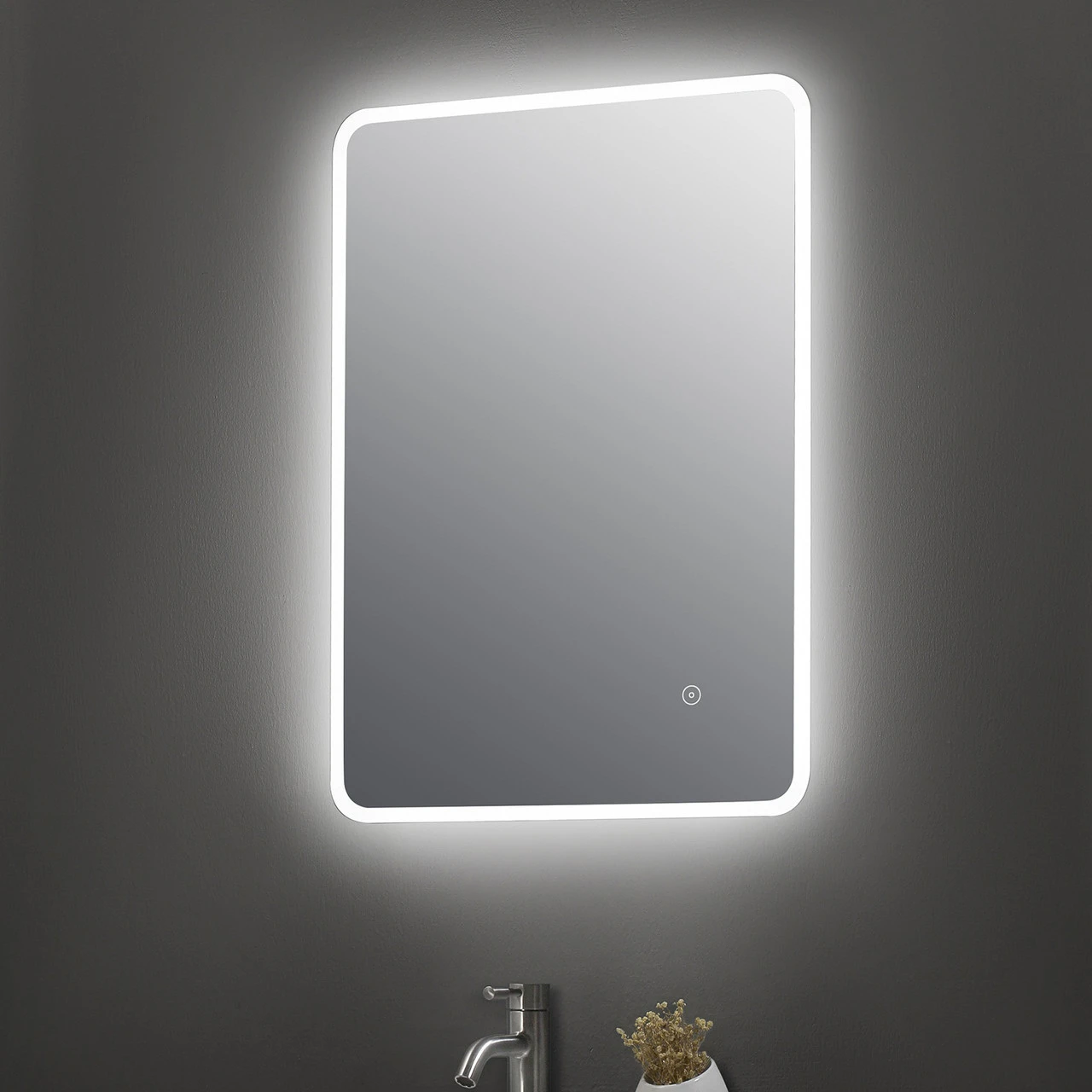 Hudson Reed Silver 700mm X 500mm Ambient Touch Sensor Mirror - LQ603 - Image 3