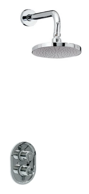 Inta Deluge Thermostatic Concealed Shower With Overhead Arm & Soaker - Dl40013cp 3 Inta Deluge Thermostatic Concealed Shower With Overhead Arm & Soaker - Dl40013cp