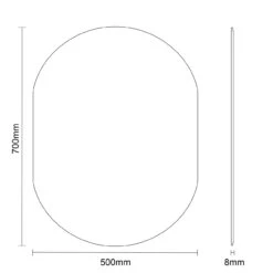 Lincoln 500mm X 700mm Oval Mirror 9 Lincoln 500mm X 700mm Oval Mirror -Luxury Bathroom Shop lincoln 500mm x 700mm oval mirror line side 91159.1652444518