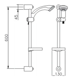 Nuie Dune Thermo Bar Valve W/ Slider Rail Kit - A3910 -Luxury Bathroom Shop nuie dune thermo bar valve w slider rail kit a3910 1