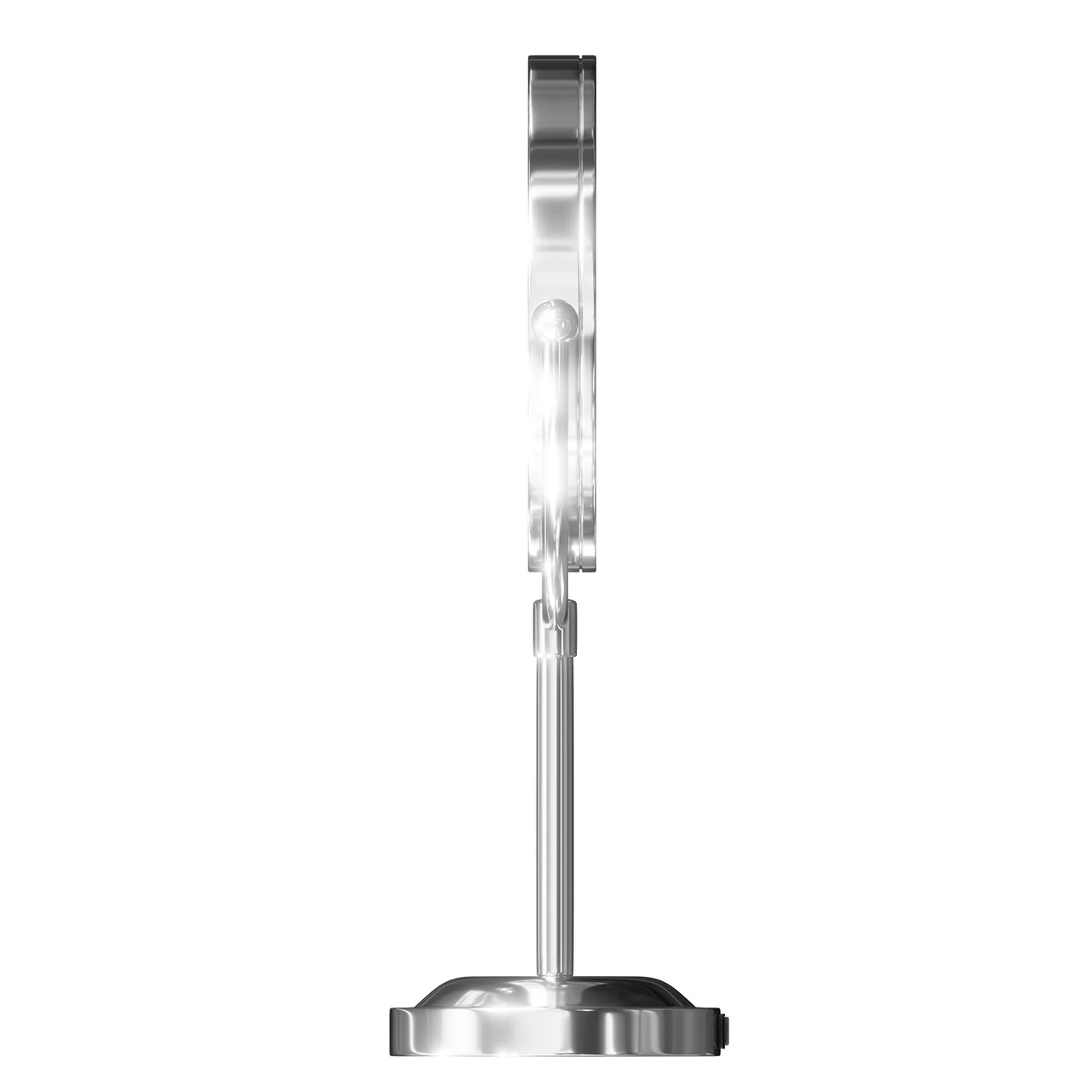 Polished Chrome 190mm Round Illuminated 3x Magnification Swivel Vanity Mirror - Image 4