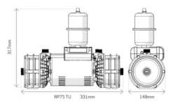 Salamander 2.2 Bar Twin Universal Centrifugal Bathroom And Shower Pump - Rp75tu 5 Salamander 2.2 Bar Twin Universal Centrifugal Bathroom And Shower Pump - Rp75tu -Luxury Bathroom Shop salamander 2 2 bar twin universal centrifugal bathroom and shower pump rp75tu