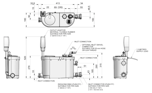 Stuart Turner Wasteflo Ls 5 Lifting Station - 46577 4 Stuart Turner Wasteflo Ls 5 Lifting Station - 46577 - Image 2