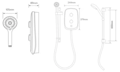 Aqualisa E - Motion Black/Chrome 9.5Kw - MOBC95 -Luxury Bathroom Shop the shower doctor aqualisa aqualisa e motion black chrome 9.5kw mobc95 1685019457Aqualisa E Motion Black Chrome 9.5Kw MOBC95 Motion Spec Sheet dimensions