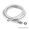 Crosswater Design Smooth Matt Silver PVC 1.47m Male To Female Shower Hose - R2808 -Luxury Bathroom Shop the shower doctor crosswater crosswater design smooth silver pvc 1.47m male to female shower hose r2808 1655728737cross r2808 0