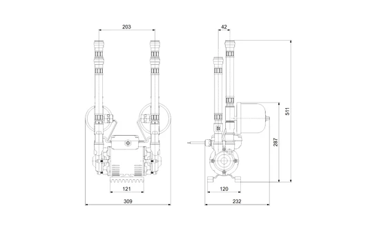 Grundfos Amazon 2.0 Bar Universal Twin Impeller Brass Heavy Duty Regenerative Shower Pump - 96787505 4 Grundfos Amazon 2.0 Bar Universal Twin Impeller Brass Heavy Duty Regenerative Shower Pump - 96787505 - Image 2