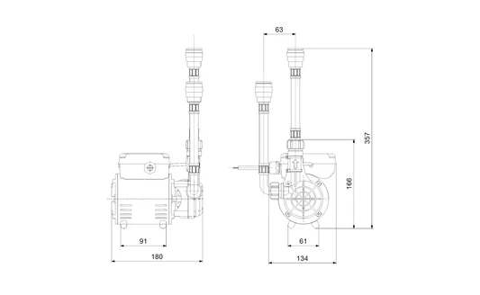 Grundfos Str2 Positive 2.0 Bar Single Impeller Regenerative Shower Pump - 98950218 4 Grundfos Str2 Positive 2.0 Bar Single Impeller Regenerative Shower Pump - 98950218 - Image 2