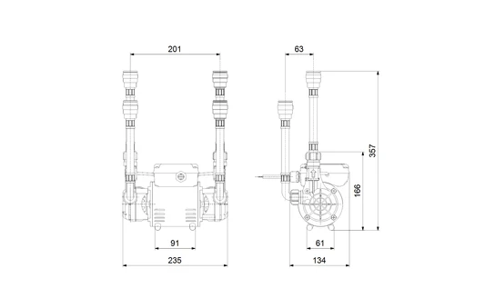Grundfos STR2 Positive 2.0 Bar Twin Impeller Regenerative Shower Pump - 98950217 4 Grundfos STR2 Positive 2.0 Bar Twin Impeller Regenerative Shower Pump - 98950217 - Image 2