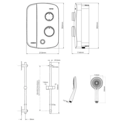 Triton AS2000SR Thermostatic Power Shower White/Chrome - TAS2000SR 11 Triton AS2000SR Thermostatic Power Shower White/Chrome - TAS2000SR -Luxury Bathroom Shop triton as2000sr thermostatic power shower white chrome tas2000sr