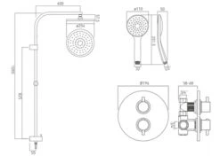 Vado Celsius Round Concealed Thermostatic Shower Valve - Wg-Celboxro/Rrk-C/P -Luxury Bathroom Shop vado celsius round concealed thermostatic shower valve wg celboxro rrk c p 1