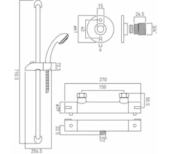 Vado Prima Round Exposed Thermostatic Shower Valve 1/2"" (Chrome) - Primabox4/B-Sf-C/P -Luxury Bathroom Shop vado prima round exposed thermostatic shower valve 1 2 chrome primabox4 b sf c p