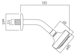 Vado Single Function Shower Head With Shower Arm (Chrome) - Wg-Sfkit2-C/P -Luxury Bathroom Shop vado single function shower head with shower arm chrome wg sfkit2 c p 1