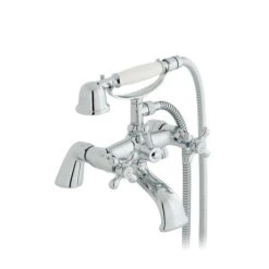 Vado Victoriana Deck Mounted Bath Shower Mixer - Chrome - Ax-Vic-131/S/Cd-Cp