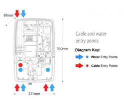 Vado Vogue 8.5kW Electric Shower (Blue) - ELS-VOG-85-BLU -Luxury Bathroom Shop vado vogue 8 5kw electric shower blue els vog 85 blu 1